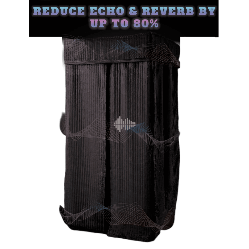Bassaffine Portable Vocal Booth – mobile schallabsorbierende Gesangskabine zur Reduzierung von Echo und Hall um bis zu 80 %