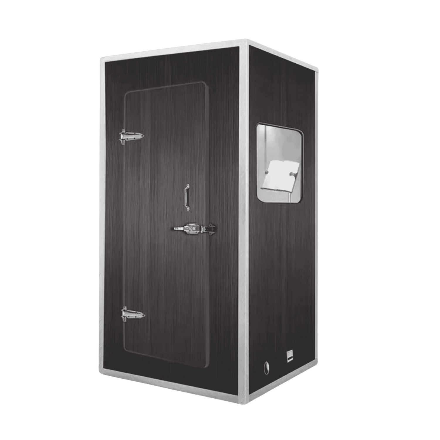 Bassaffine SOLID Booth in Holzoptik – elegante schallisolierte Studio- und Sprachkabine für modernes Raumdesign