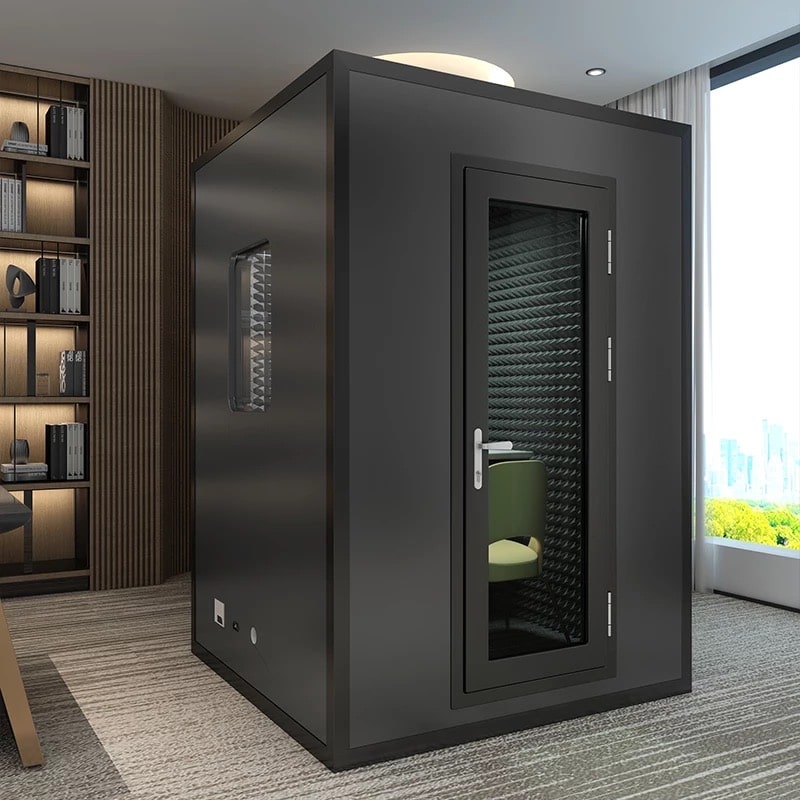 Bassaffine schallgedämmte Gesangskabine Solid – kompakte Vocal Booth für professionelle Tonaufnahmen, Sprachaufnahmen und Musikproduktion im Home- oder Profi-Studio