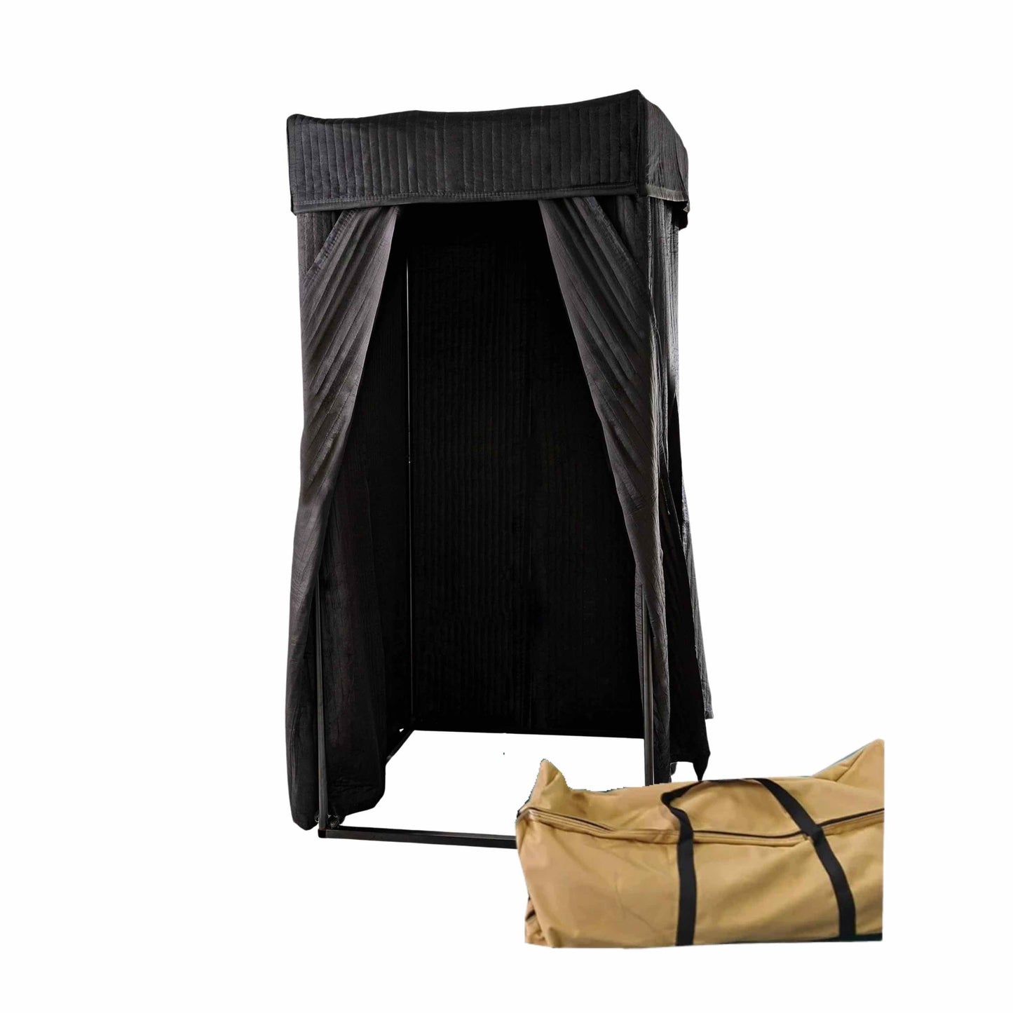 Tragbare Gesangskabine Flexy von Bassaffine mit robuster Tragetasche. Ideal für mobilen Studioeinsatz und einfache Aufbewahrung.