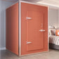 Frontansicht der Bassaffine SOLID Aluminium-Plastic Soundproof Box in Orange. Kompakte Schallschutzkabine mit robuster Aluminiumrahmung und dichter Türverriegelung – modernes Design für Home-Studios, Sprachaufnahmen oder Musikproduktion.