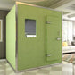 Gesangskabine SOLID Polymer Fiber von Bassaffine – grüne Vocal Booth mit schallisolierter Tür und Fenster, moderne Akustikkabine für Studio und Home-Recording